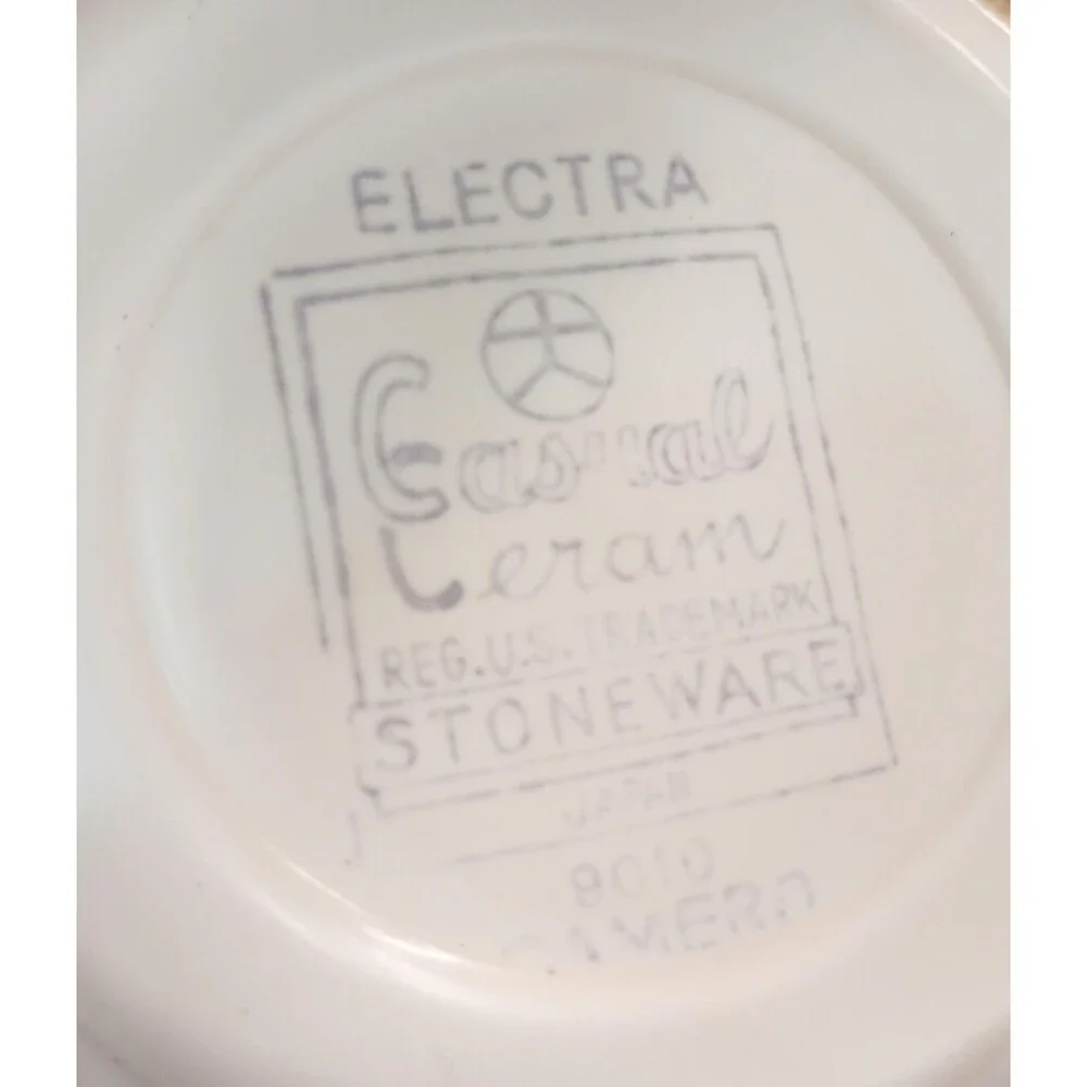Set of 2 Electra Casual Ceram Stoneware Saucers Camero Brown